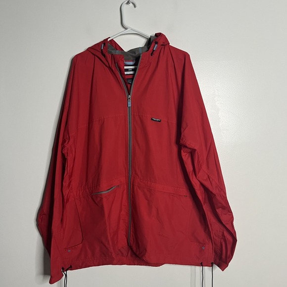 Vintage Abercrombie & Fitch 092 Red Rain Jacket Men's XL Gym Issue Athletics - Picture 1 of 8